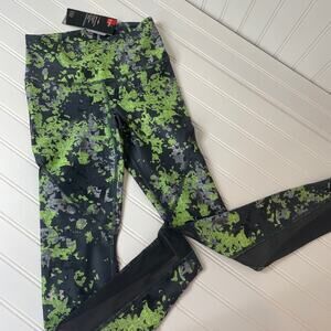 NWT Under Armour Heatgear Armour Green & Black Ankle Cropped Leggings Size XS